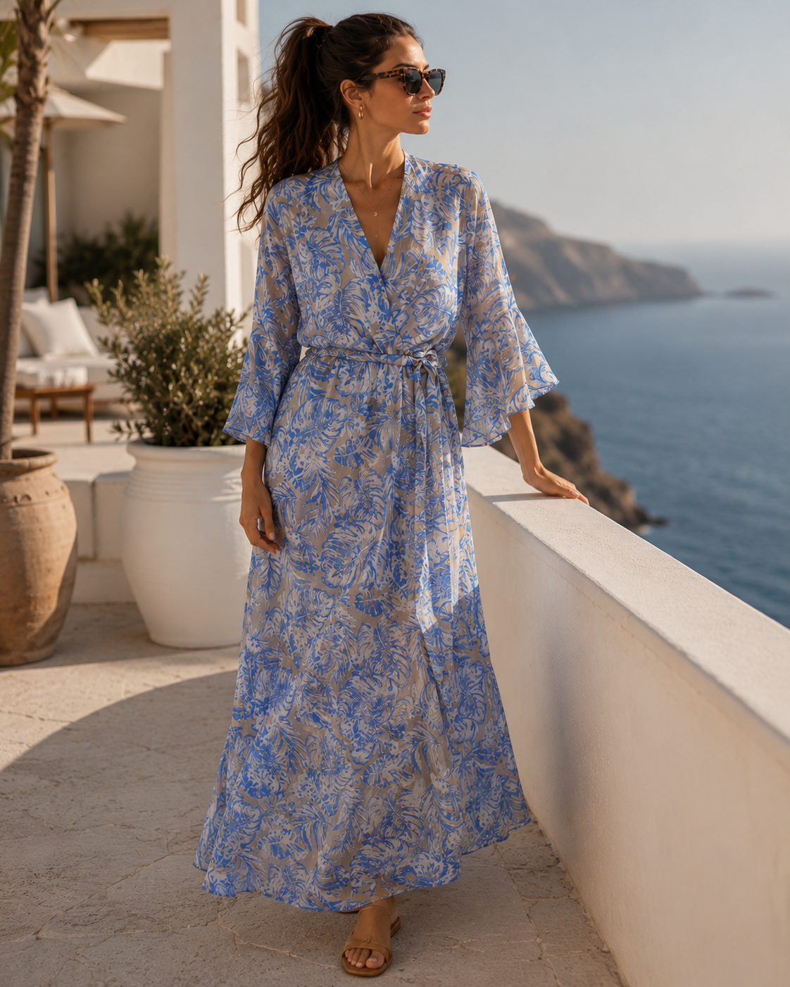 TroisKa Azure Waist Bow Dress