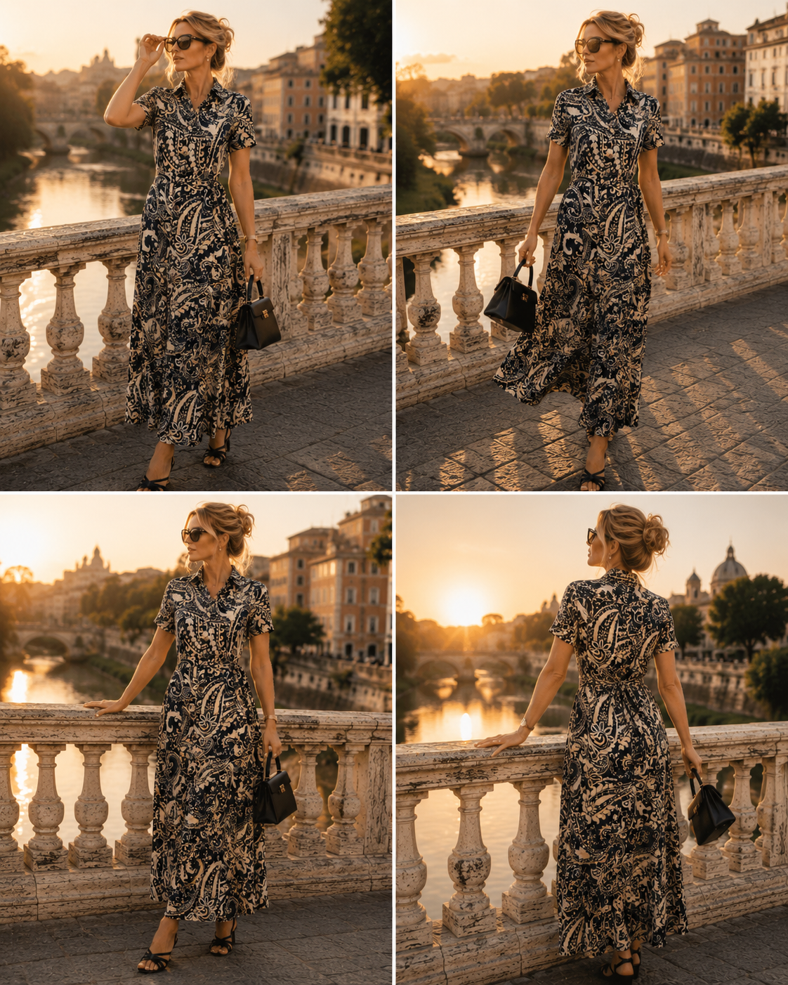 By Swan Rivera Paisley Botton Dress