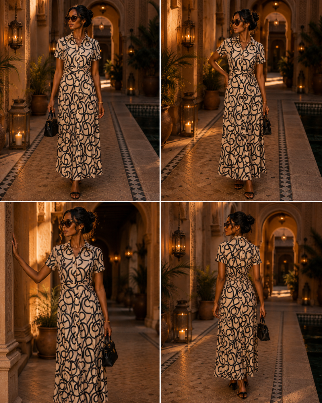 By Swan Noir Elegance Botton Dress
