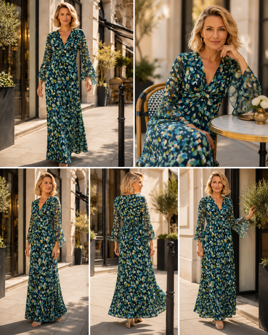TroisKa Azure Avenue Maxi Twist Dress