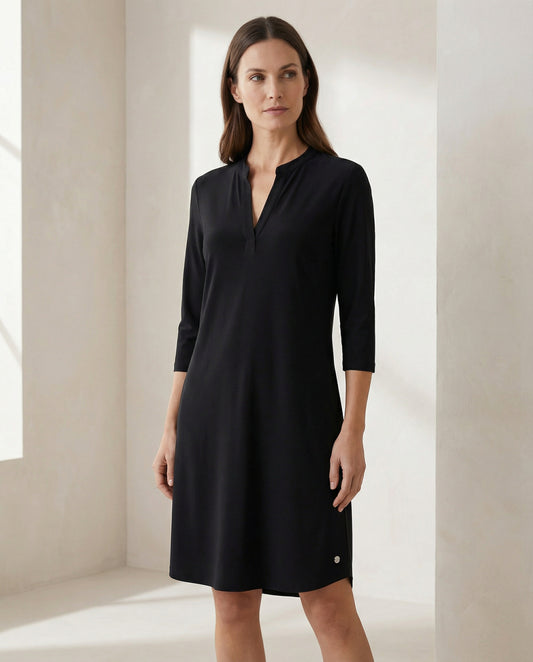 De Angelle Milan Classic Black Go&Flow Midi Dress