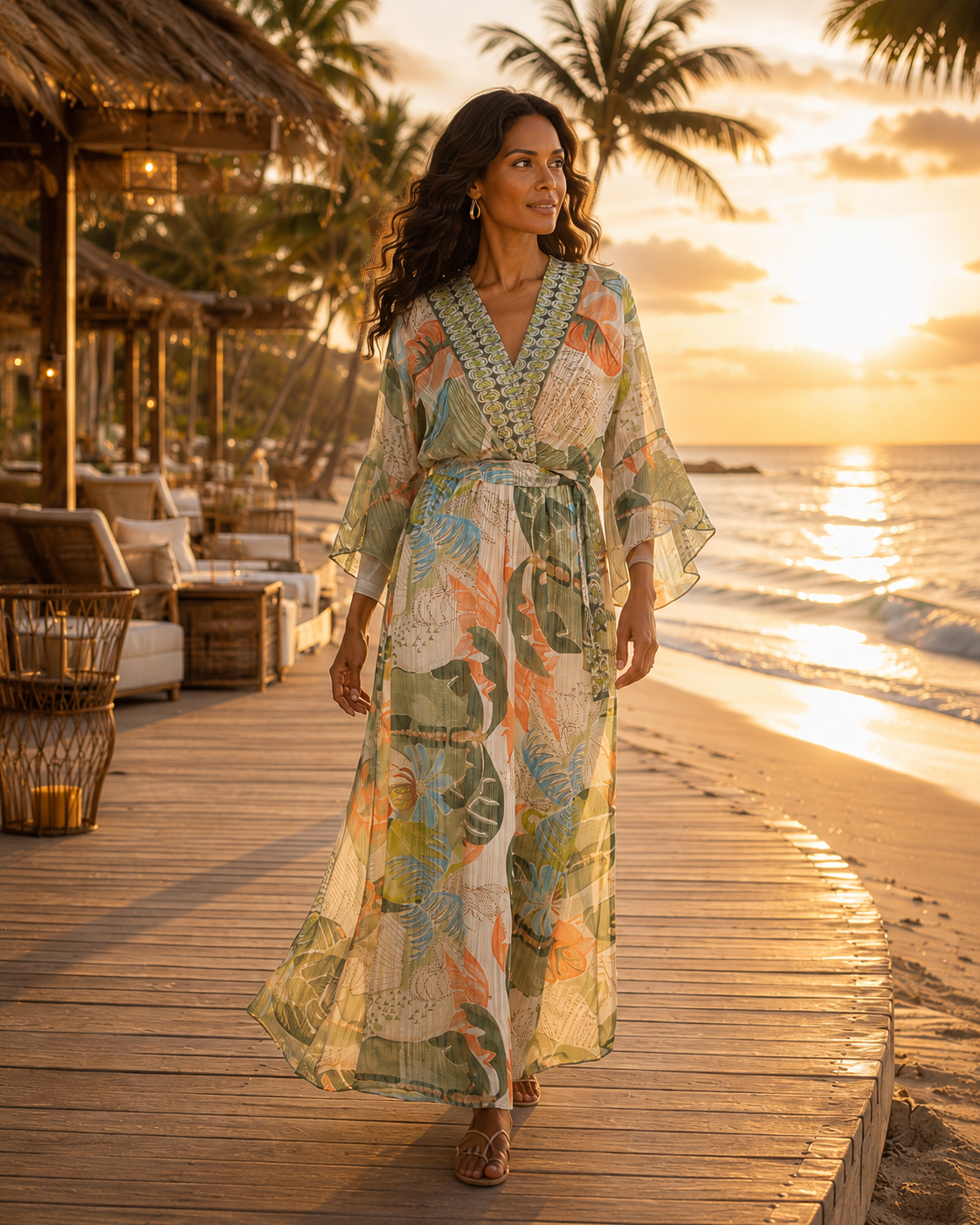 TroisKa Isla Serena Waist Bow Dress