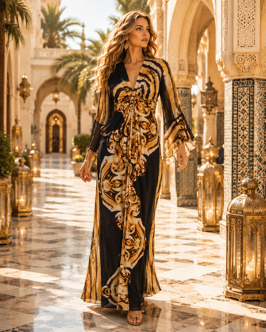 TroisKa Dubai Nights Maxi Twist Dress