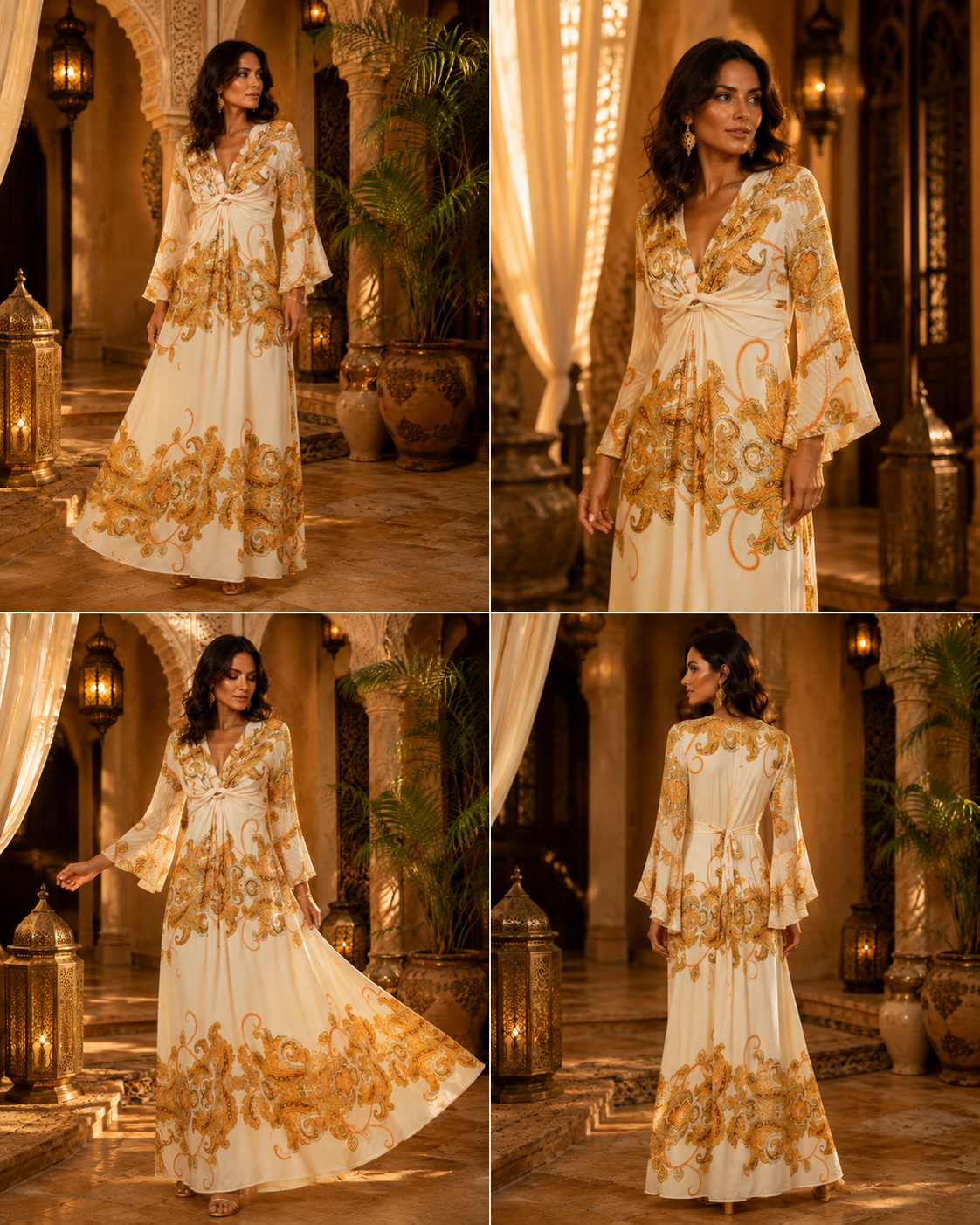 TroisKa Sienna Royal Maxi Twist Dress