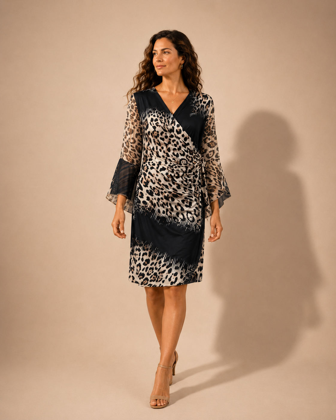 TroisKa Safari Noir Wrap Dress