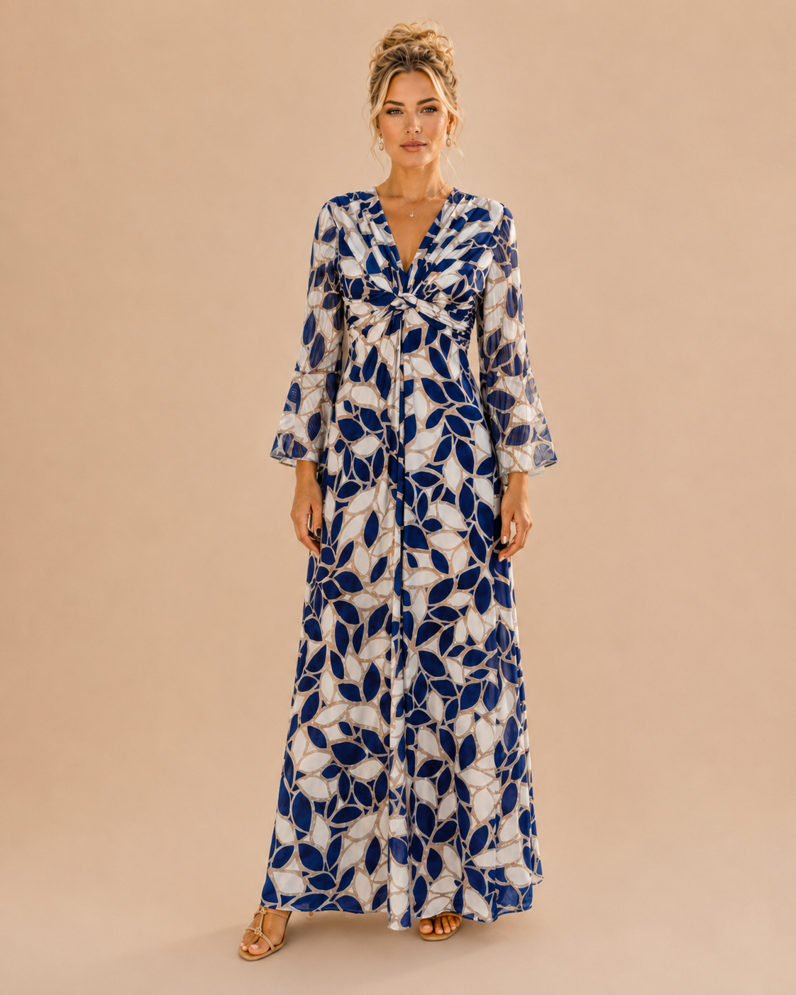 TroisKa Cobalt Royal Maxi Twist Dress