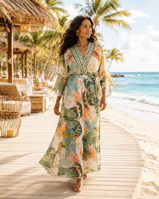 TroisKa Isla Serena Waist Bow Dress