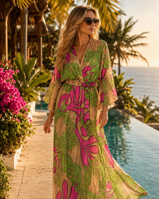Troiska Pink Paradise Waist Bow Dress