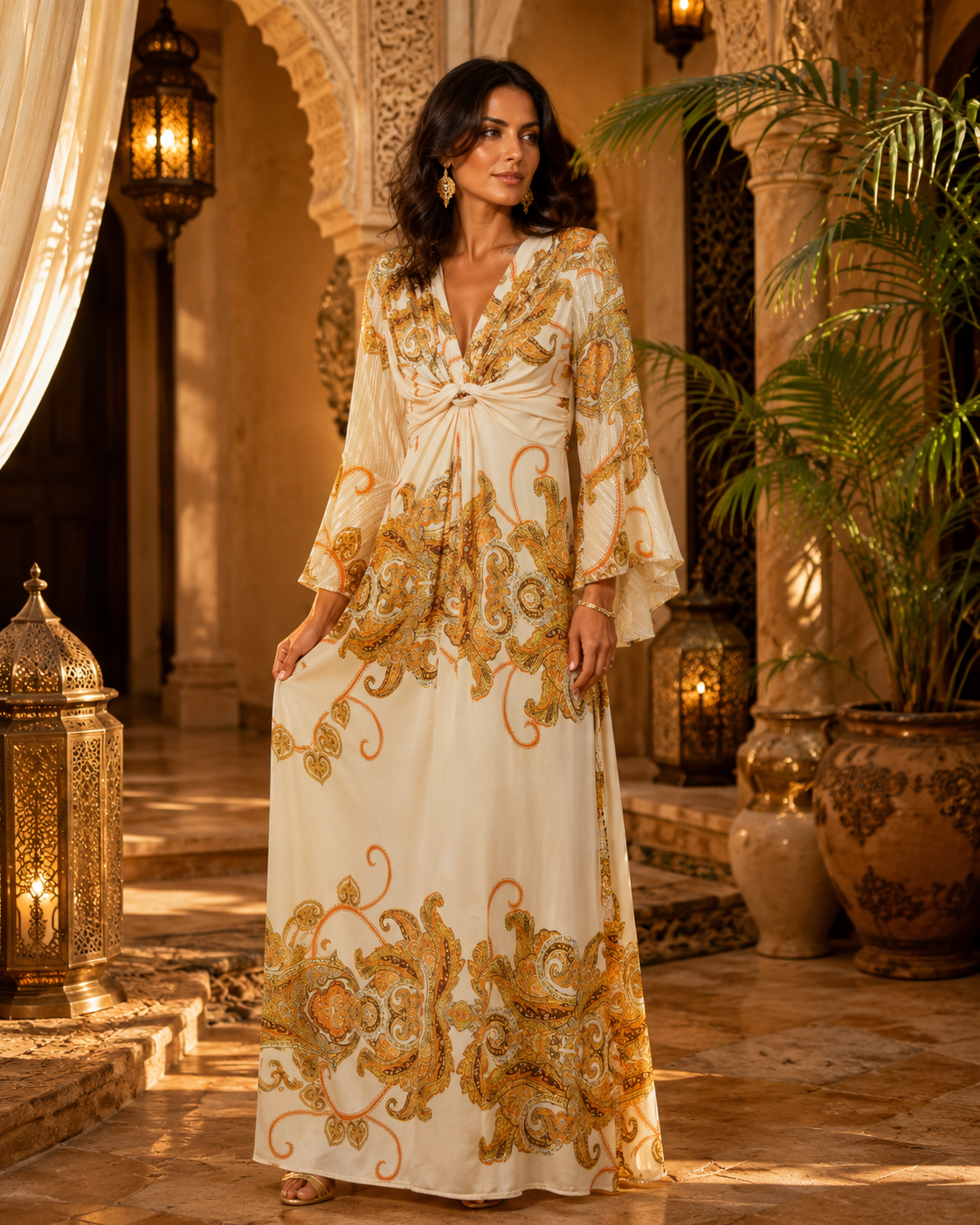 TroisKa Sienna Royal Maxi Twist Dress