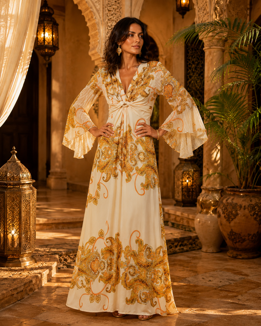 TroisKa Sienna Royal Maxi Twist Dress