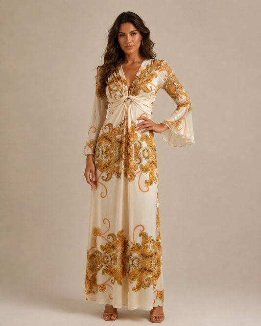 TroisKa Sienna Royal Maxi Twist Dress