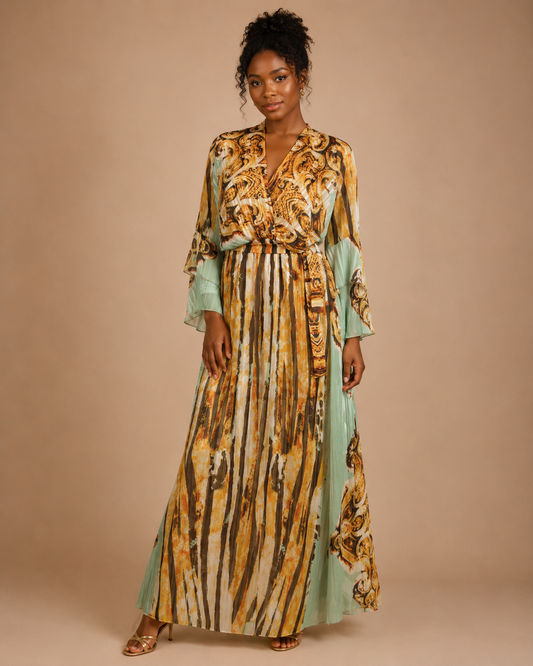 TroisKa Safari Soleil Waist Bow Dress