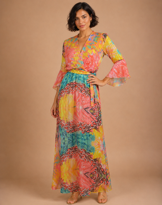 TroisKa Rio Soleil Waist Bow Dress