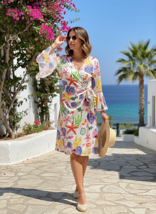 Troiska Shell Wrap Dress